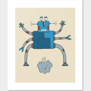 Robot 4 Posters and Art